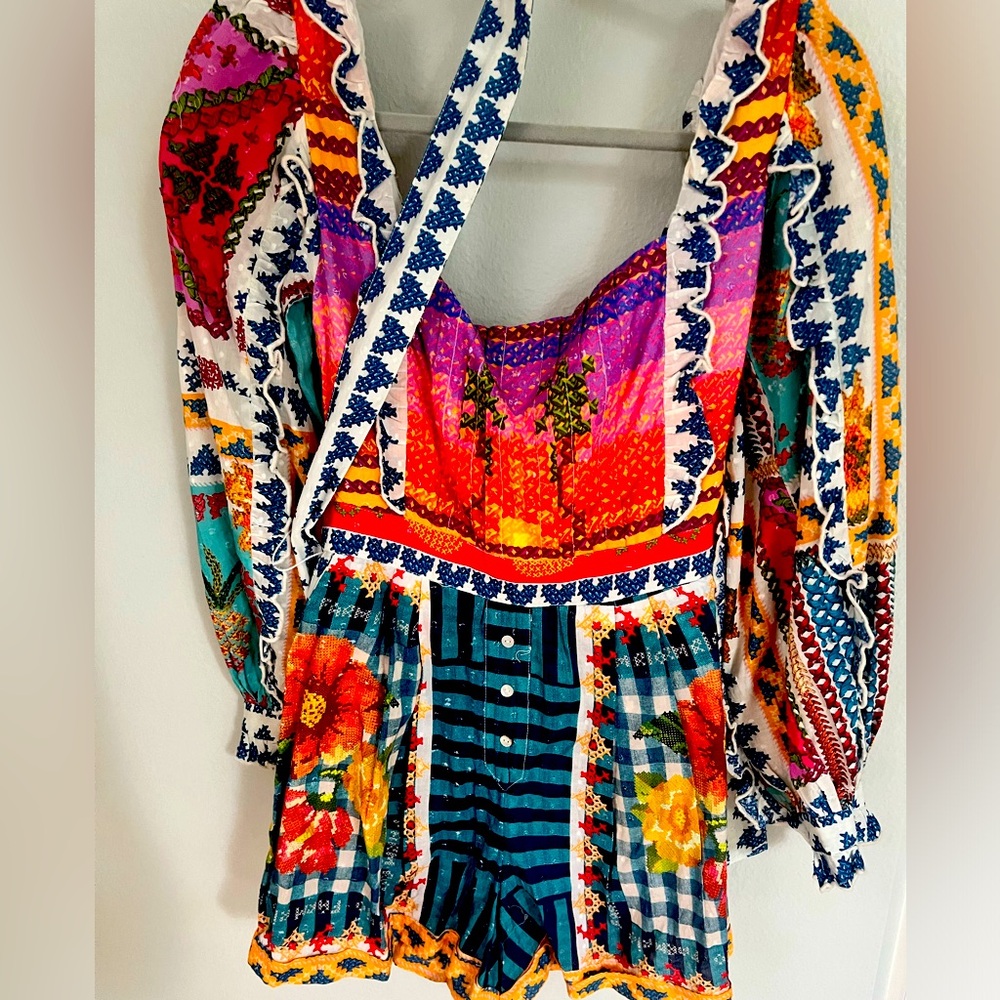 Farm Rio Long Sleeve Romper
